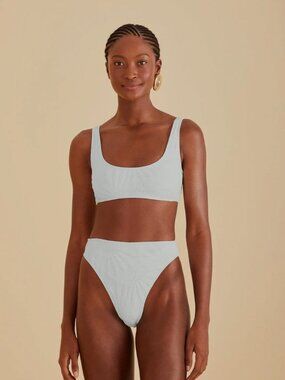 FARM RIO Off-White Banana Matelasse Bikini Bottom size Medium